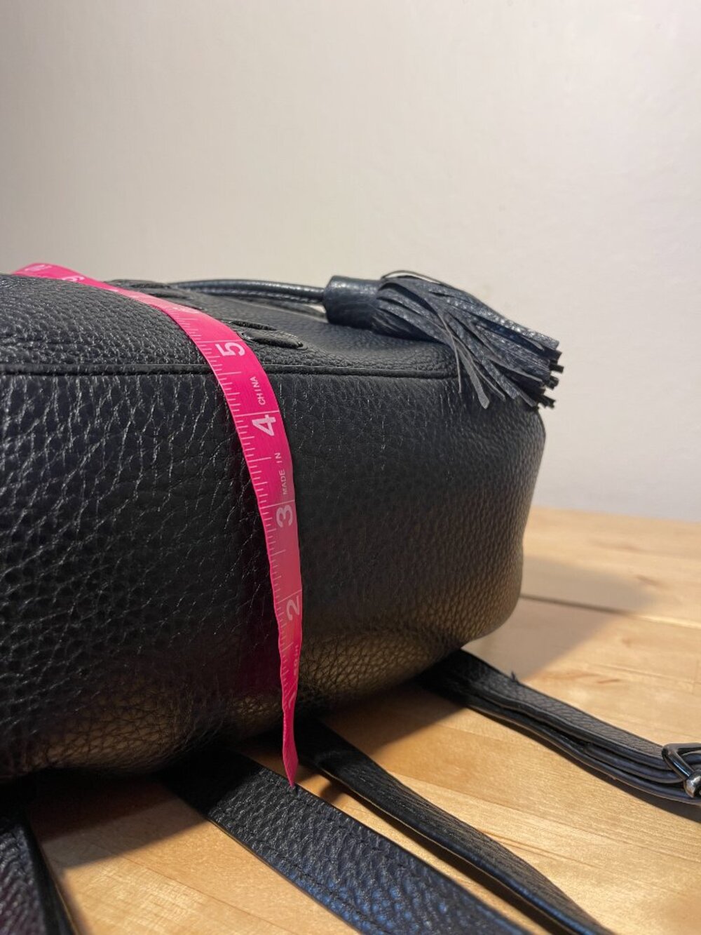 Rebecca Minkoff Moto Black Leather Backpack  Butter Soft Leather Tassel Detail - Picture 12 of 12